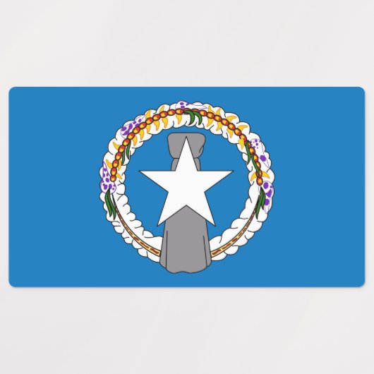 Patriottische labels met vlag van Noordelijke Mari (Design 1)