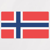 Patriottische labels met vlag van Noorwegen (Design 2)