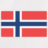 Patriottische labels met vlag van Noorwegen (Design 1)