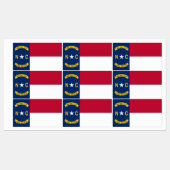 Patriottische labels met vlag van North Carolina S (Vel)