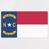 Patriottische labels met vlag van North Carolina S (Design 1)