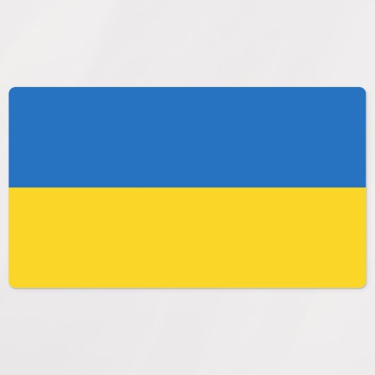 Patriottische labels met vlag van Oekraïne (Design 1)