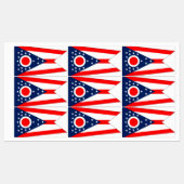Patriottische labels met vlag van Ohio State (Vel)