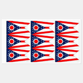 Patriottische labels met vlag van Ohio State