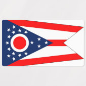 Patriottische labels met vlag van Ohio State (Design 1)