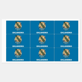 Patriottische labels met vlag van Oklahoma State