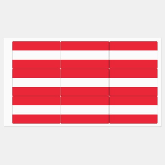 Patriottische labels met vlag van Oostenrijk (Vel)