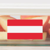 Patriottische labels met vlag van Oostenrijk (Aangebracht)