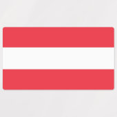 Patriottische labels met vlag van Oostenrijk (Design 2)