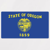 Patriottische labels met vlag van Oregon State (Design 1)