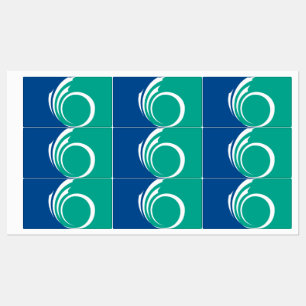 Patriottische labels met vlag van Ottawa, Canada