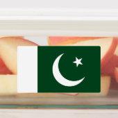 Patriottische labels met vlag van Pakistan (Aangebracht)