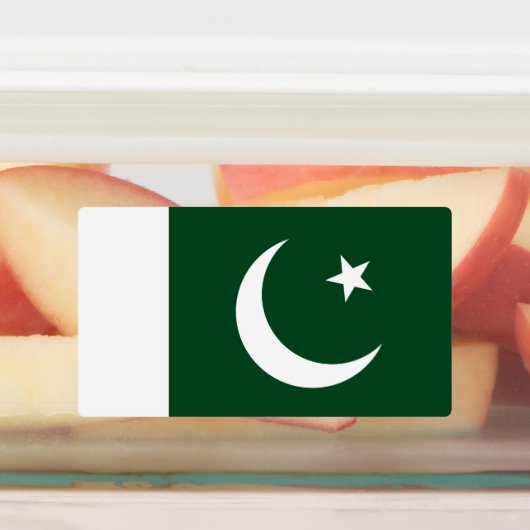 Patriottische labels met vlag van Pakistan (Aangebracht)