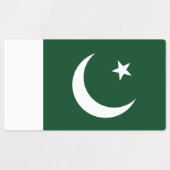 Patriottische labels met vlag van Pakistan (Design 2)