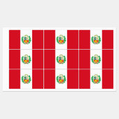 Patriottische labels met vlag van Peru (Vel)