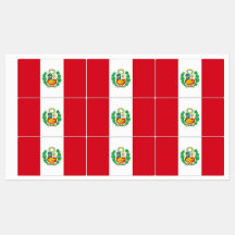 Patriottische labels met vlag van Peru