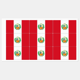 Patriottische labels met vlag van Peru