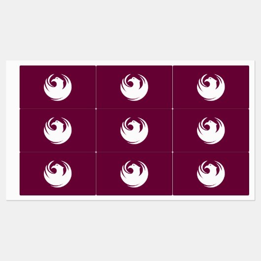 Patriottische labels met vlag van Phoenix City (Vel)