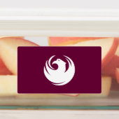 Patriottische labels met vlag van Phoenix City (Aangebracht)