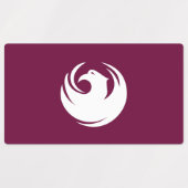 Patriottische labels met vlag van Phoenix City (Design 2)