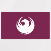 Patriottische labels met vlag van Phoenix City (Design 1)