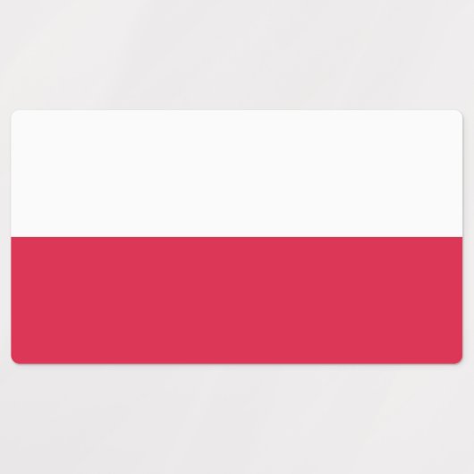 Patriottische labels met vlag van Polen (Design 1)