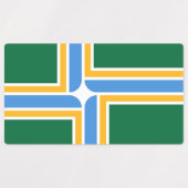 Patriottische labels met vlag van Portland (Design 1)