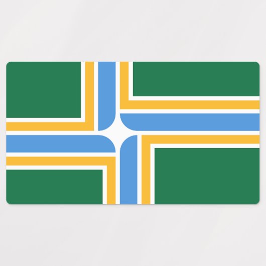 Patriottische labels met vlag van Portland (Design 1)
