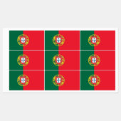 Patriottische labels met vlag van Portugal (Vel)