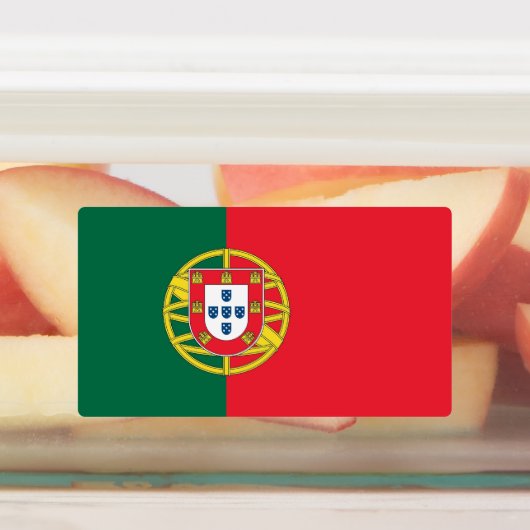 Patriottische labels met vlag van Portugal (Aangebracht)