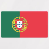 Patriottische labels met vlag van Portugal (Design 1)