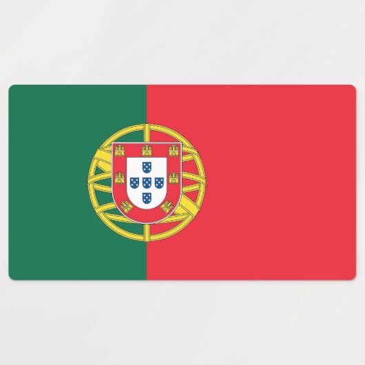 Patriottische labels met vlag van Portugal (Design 1)