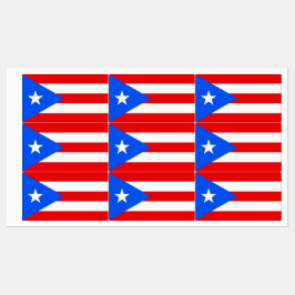 Patriottische labels met vlag van Puerto Rico