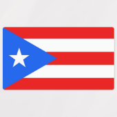 Patriottische labels met vlag van Puerto Rico (Design 2)