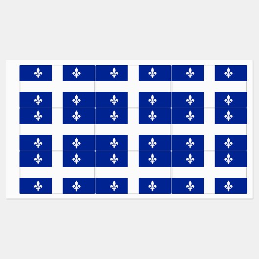 Patriottische labels met vlag van Quebec (Vel)