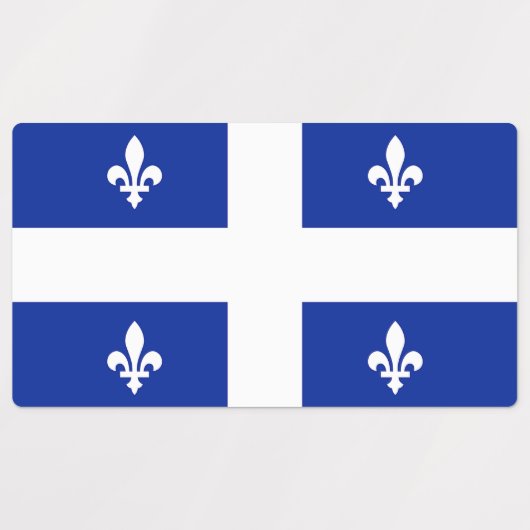 Patriottische labels met vlag van Quebec (Design 2)