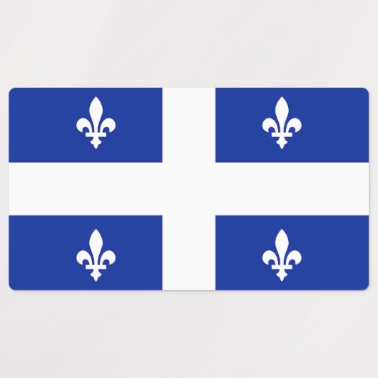 Patriottische labels met vlag van Quebec (Design 1)