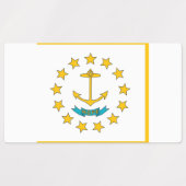 Patriottische labels met vlag van Rhode Island Sta (Design 2)