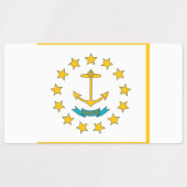 Patriottische labels met vlag van Rhode Island Sta (Design 1)
