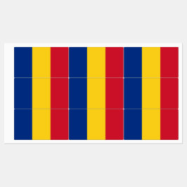 Patriottische labels met vlag van Roemenië