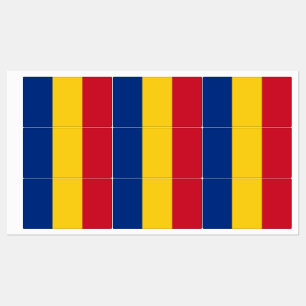 Patriottische labels met vlag van Roemenië