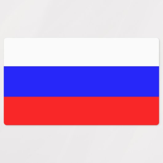 Patriottische labels met vlag van Rusland (Design 2)