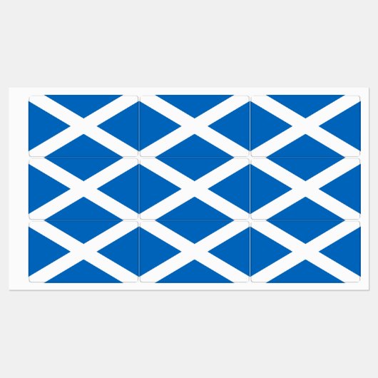 Patriottische labels met vlag van Schotland (Vel)