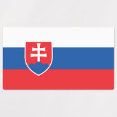 Patriottische labels met vlag van Slowakije (Design 2)