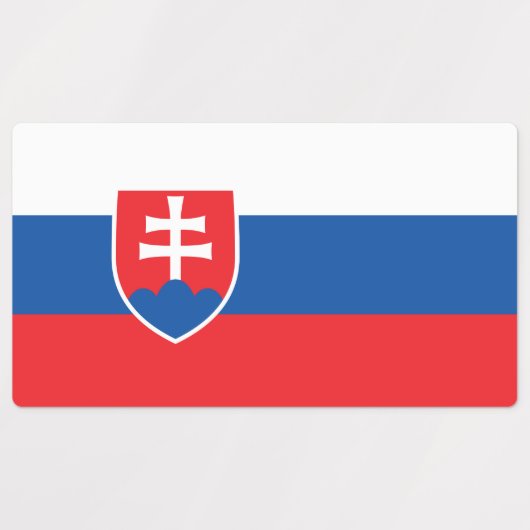 Patriottische labels met vlag van Slowakije (Design 1)