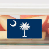 Patriottische labels met vlag van South Carolina S (Aangebracht)