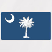 Patriottische labels met vlag van South Carolina S (Design 2)