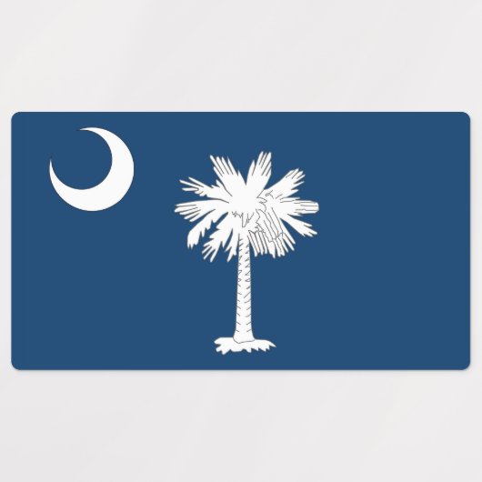 Patriottische labels met vlag van South Carolina S (Design 2)