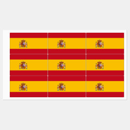 Patriottische labels met vlag van Spanje
