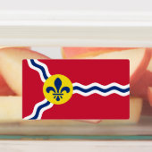 Patriottische labels met vlag van St. Louis, Misso (Aangebracht)